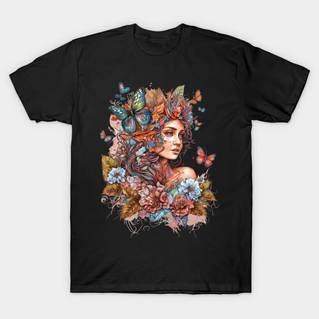 Watercolor Fairy #2 T-Shirt by Chromatic Fusion Studio